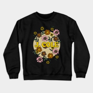 J. Cole Name Personalized Flower Retro Floral 80s 90s Name Style Crewneck Sweatshirt